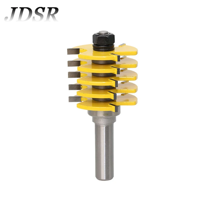 

JDSR 1/2"Shank Adjustable Rail Reversible Finger Joint Glue Router Bit Cone Tenon Woodwork Cutter For Woodworking Cutter Tools