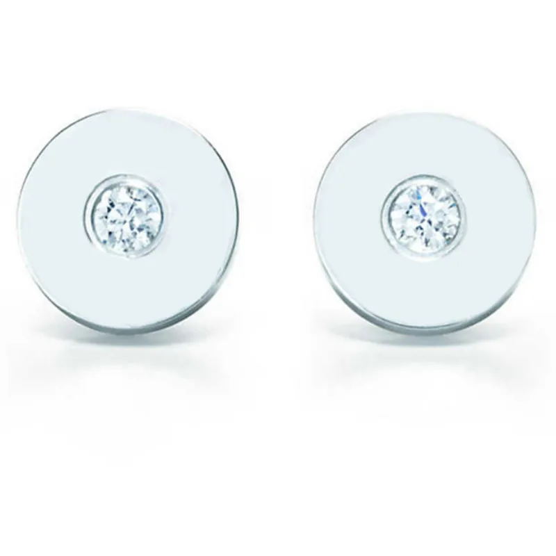 

NEW Charm Gift 925 Sterling Silver Gemstone Round TIFF Attractive Elegance Temperament Earrings World Jewelry