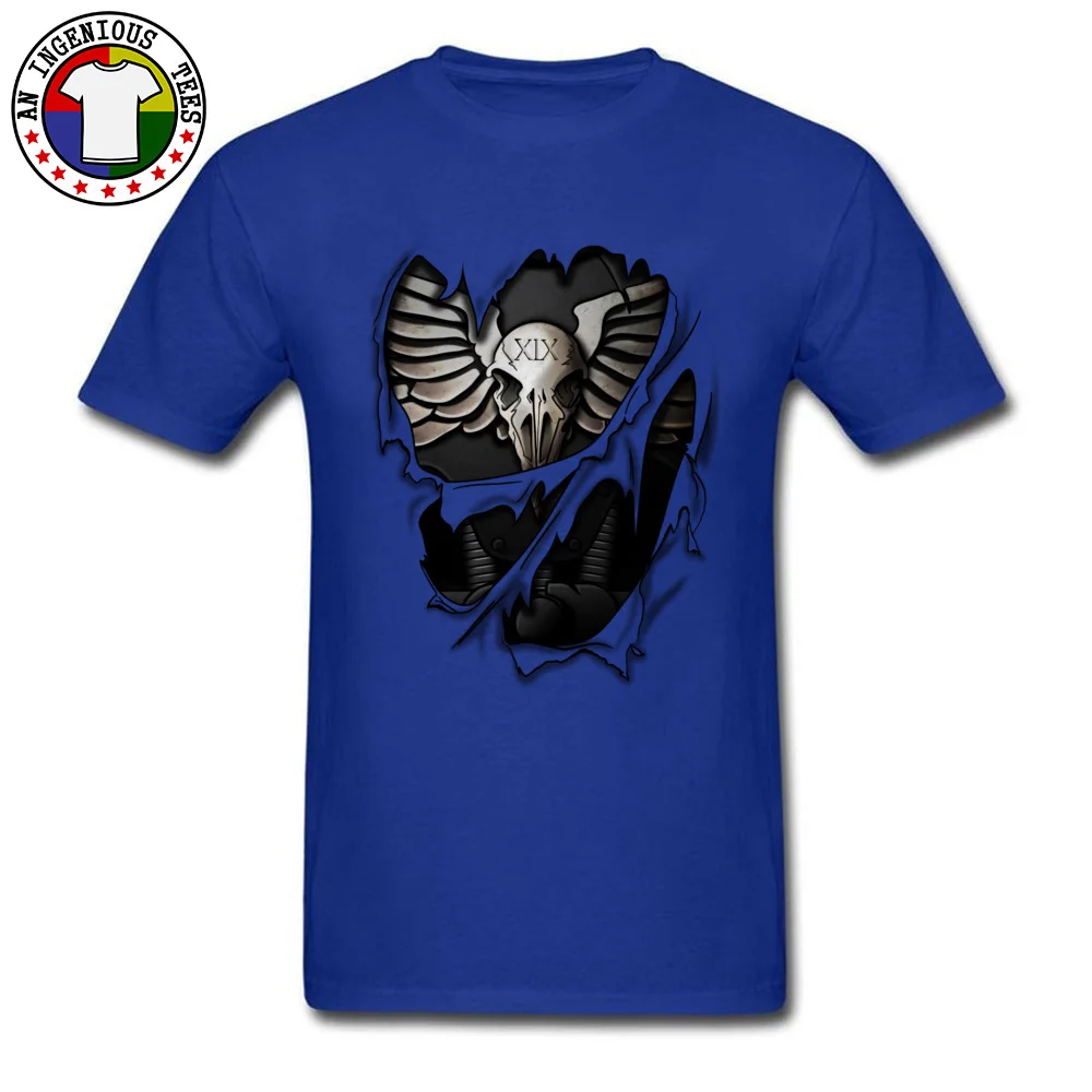 Gift Tshirts Funny Round Collar Raven Guard Armor Pure Cotton Men's Tops & Tees Design Short Sleeve Tshirts Drop Shipping Raven Guard Armor blue