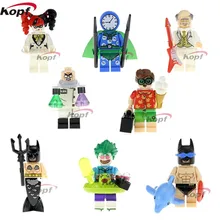 10 компл. PG8106 Супер Герои Харли Куинн Русалка Бэтмен Уго странные Робин часы король Джокер Альфреда строительные блоки Детские Подарочные игрушки