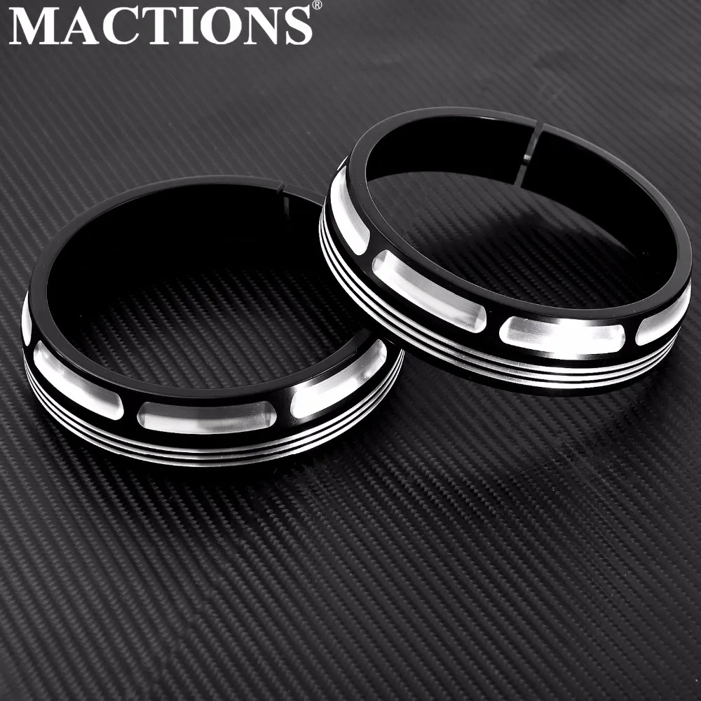 

Motorcycle Burst Collection Trim Ring 4 1/2" Auxiliary Lamps Headlight For Harley Touring Electra Glide Street Glide FLHX 1Pair