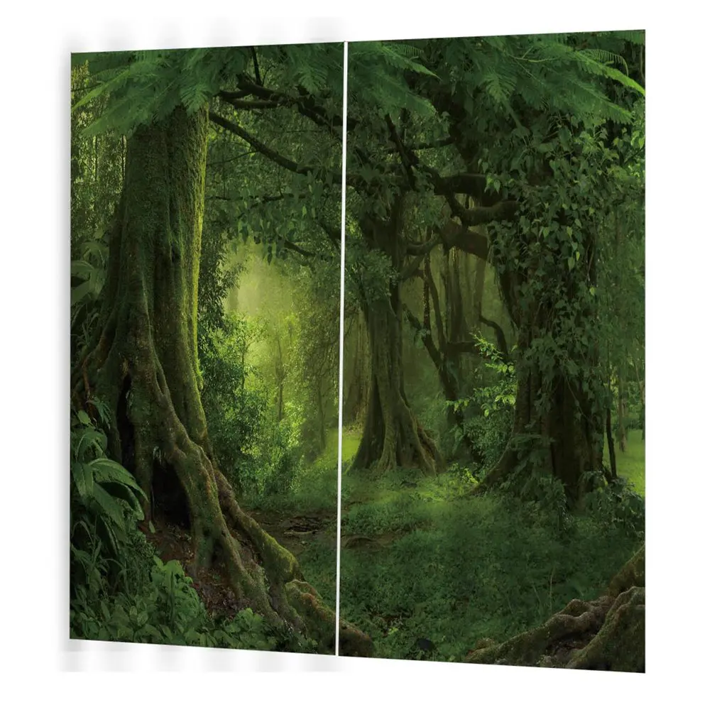 

21-8 Forest Curtain 170*200 Creative Home Interior Bedroom Living Room Curtain Hotel Decorative Curtain