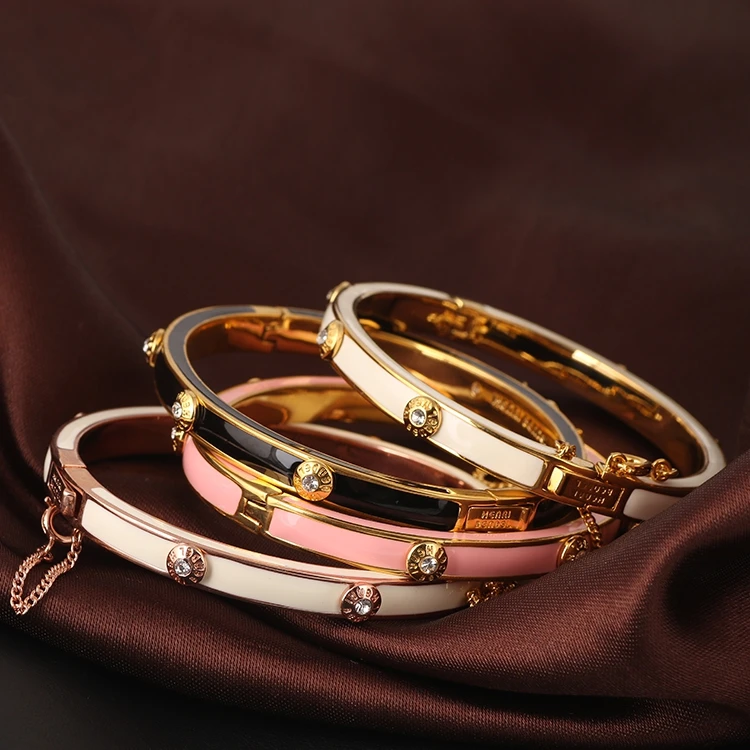 

Europe and the United States popular enamel buckle buckle bracelet female fashion wild bangle jewelry