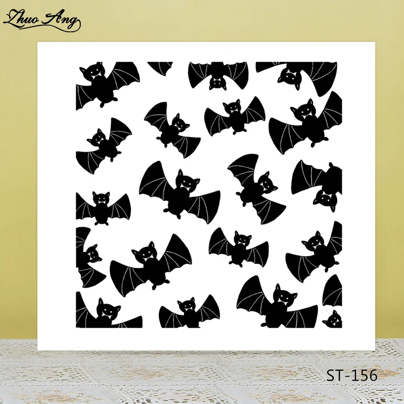 

Black bats Transparent Silicone Stamp/Seal for DIY Scrapbooking/Photo Album Decorative Card Making Clear Stamps Supplies