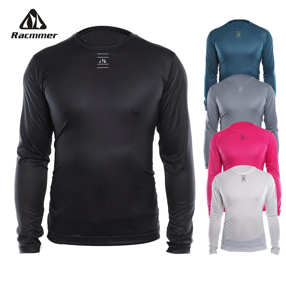 Racmmer 2018 Bike Cool Mesh Fitness Cycle Cycling Base Layers Bicycle Long Sleeve Shirt Sport Breathbale Underwear Ciclismo