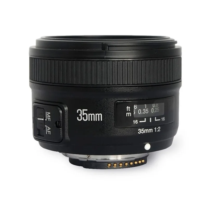 Yongnuo 35 мм объектив YN35mm F2 объектив широкоугольный большой апертурой фиксированным автофокусом объектив для Nikon Крепление EF фотокамеры Nikon