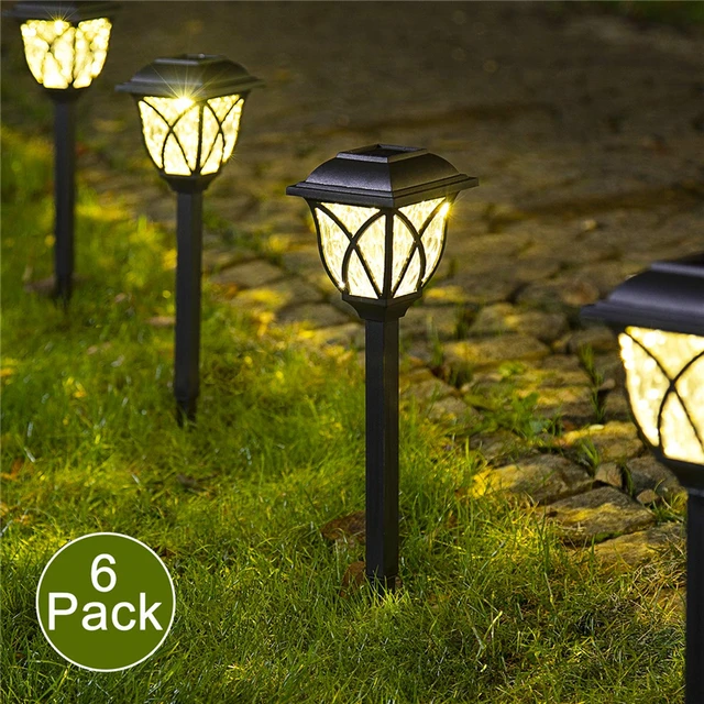 Lantern Shaped Solar Garden Lawn Lamps Set