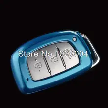 Angelguoguo Автомобильный ключ ABS Чехол подходит для hyundai IX35 IX25 Verna Santa Fe ключница сумка(интеллектуальное издание