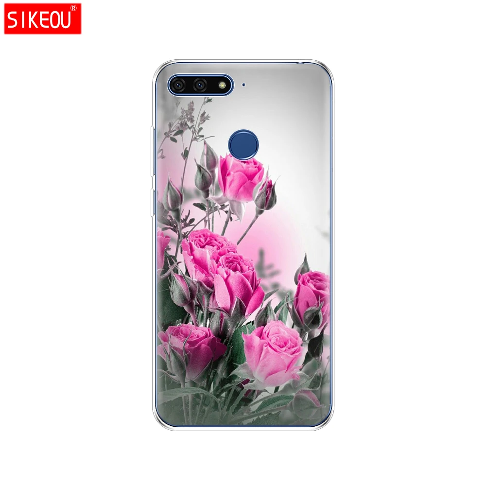 12072 Силиконовый чехол для huawei Y6 чехол 5,7 дюйма Atu-L21 чехол для huawei Y6 Prime задняя крышка Защитный Мягкий ТПУ Кот Цветок - Цвет: 12072