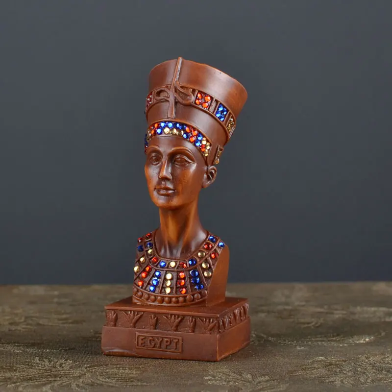 Клеопатра голова портрет статуэтка смолы художественная скульптура ремесла Египет украшения дома R265
