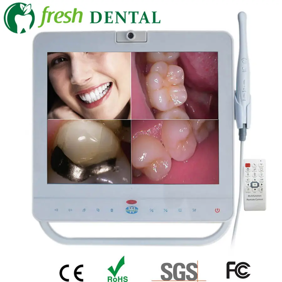 5 шт. стоматологическая интраоральной Камера Системы с 15 дюймов Мониторы проводной/Беспроводной полости рта блок VGA + видео + USB ЖК-дисплей