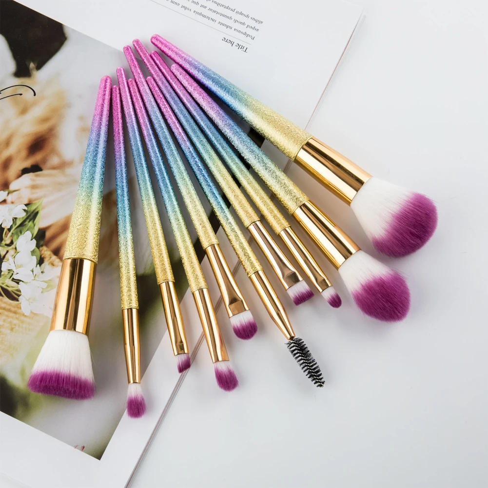 

Professional 20pcs/Set Multicolor Soft Cosmetic Complete Eyeliner Eye Shadow Brow Lip Foundation Makeup Brushes Set for Women