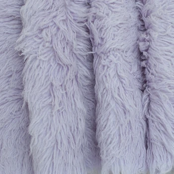 

Lavender Curly Wool Fur Flokati Fur Wool Fabric Blanket Newborn Blanket Photo Props Posing Backdrop Long Pile Rug Photo Props