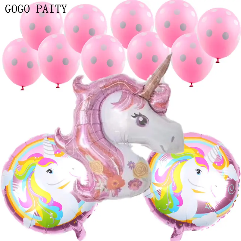 

GOGO PAITY New 13pcs/lot Unicorn Balloon Wedding Party Decoration balloon high quality