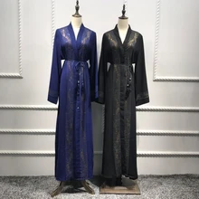 Vestidos Kaftan abaya пальто Дубаи мусульманский хиджаб платье абайя s Женщины Катара ОАЭ Caftan Elbise турецкий исламский халат Femme платья