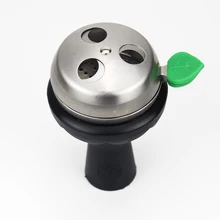 Комбинация стеклянной чаши кальяна и держатель угля для кальяна металлический кальян с формой листа Handl силиконовая табачная чаша