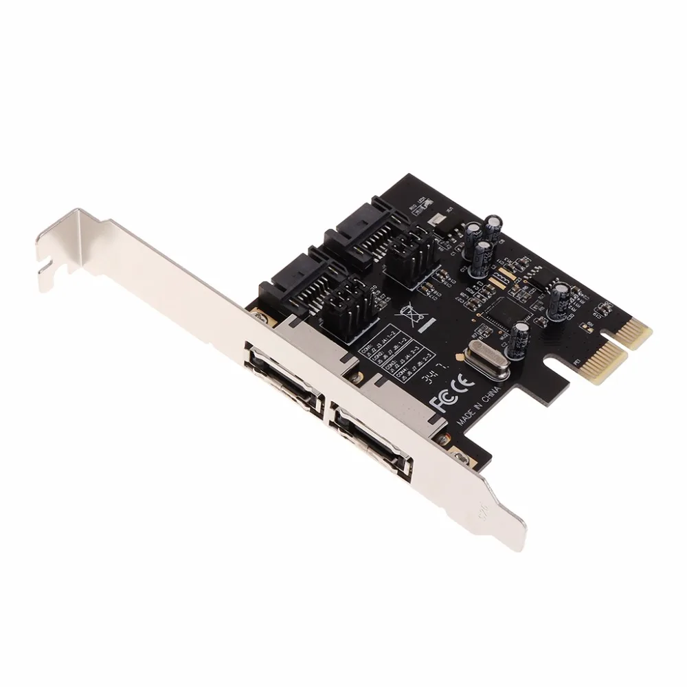 6 Гбит/с PCI E Express на SATA 3 0 ESATA III 2 портовый адаптер преобразователя карт новый и