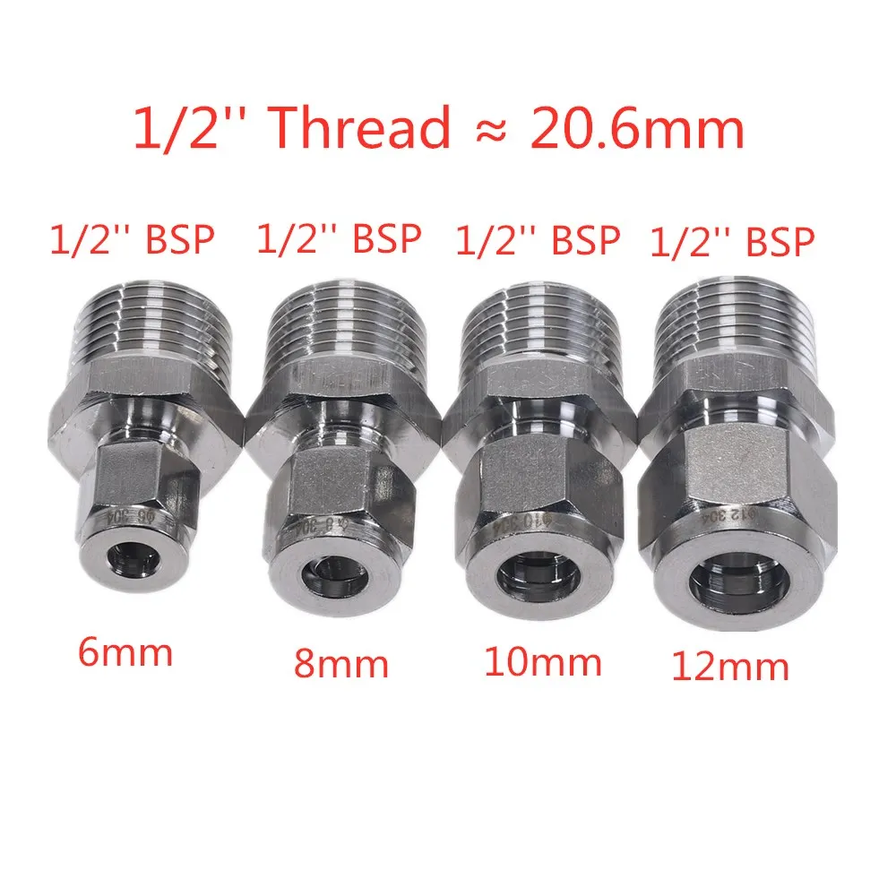 Adaptador de conversión de acero recto Fittins 304 SS tubo de montaje de tubería DSJ-M, YDF-LOK, Lock, conector de virola 1/8 ''1/4'' 3/8 ''1/2'' Adaptador de conversión de acero recto Fittins 304 SS tubo de montaje de tubería DSJ-M, YDF-LOK, Lock, conector de virola 1/8 ''1/4'' 3/8 ''1/2''