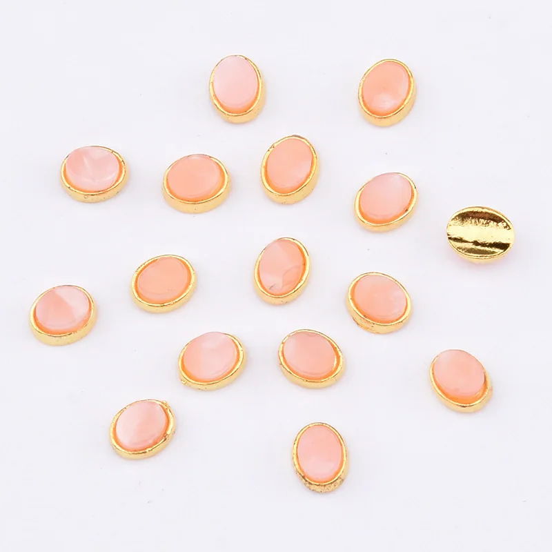 10pcs Gold metal nail decorations geometrical nail stone nagel steentjes pearl rhinestone japanese art jewelry styles TCJ127 - Цвет: TCJ133a