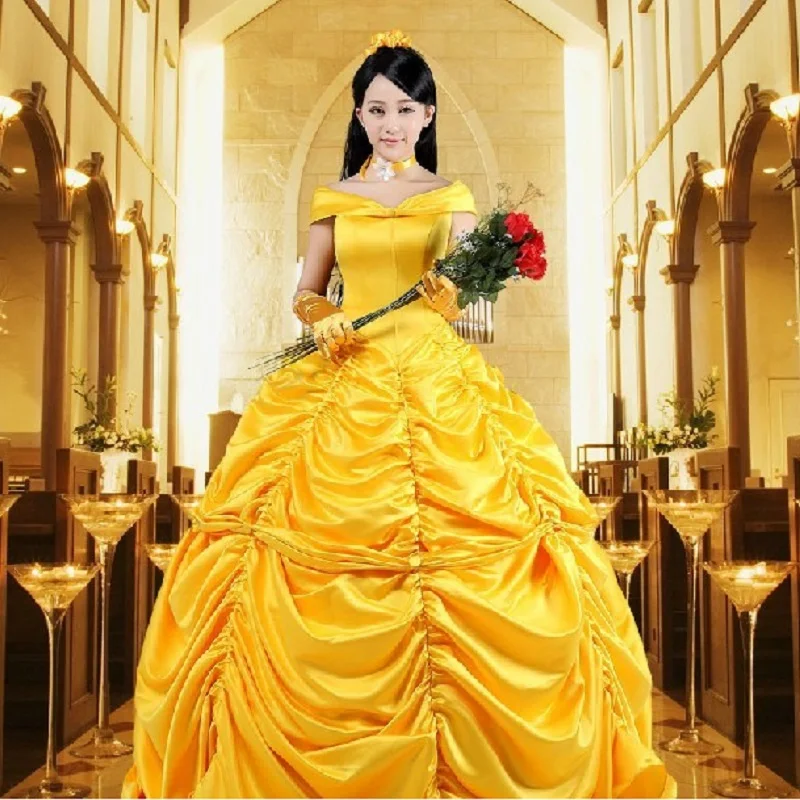 yellow belle dress for adults