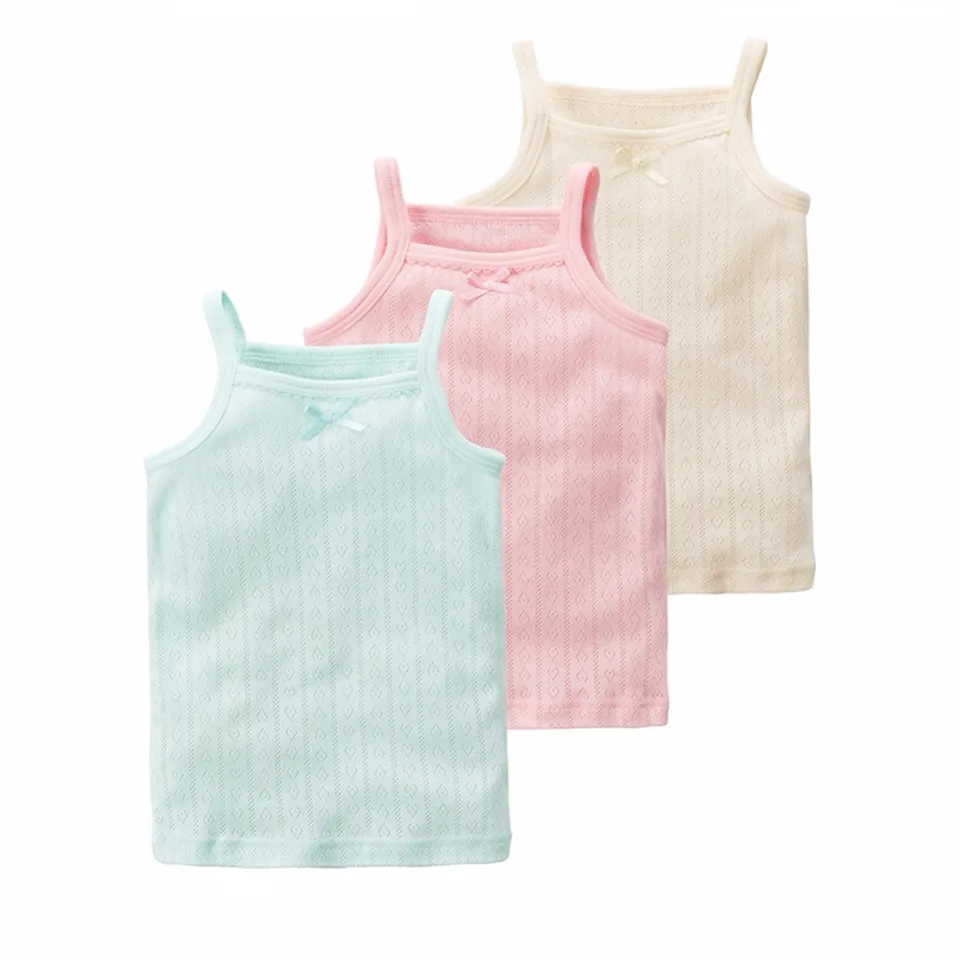 Nightaste Toddler Girls Soft Cotton Camisoles Undershirt Little Kids Pack of 4pcs Tank Tops with Cute Prints Fits 2-9 Years
