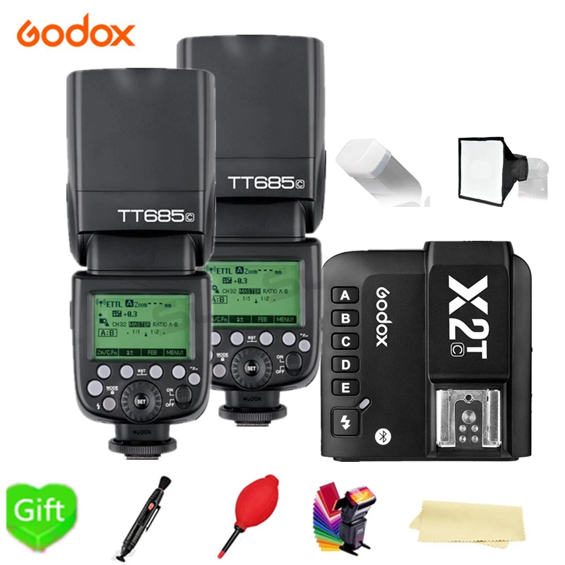 Godox TT685-C/N/S/F/O 2,4G HSS ttl Беспроводная вспышка+ X2T-C/N/S/F/O триггер для камеры Canon Nikon sony Fujifilm Olympus - Цвет: Красный