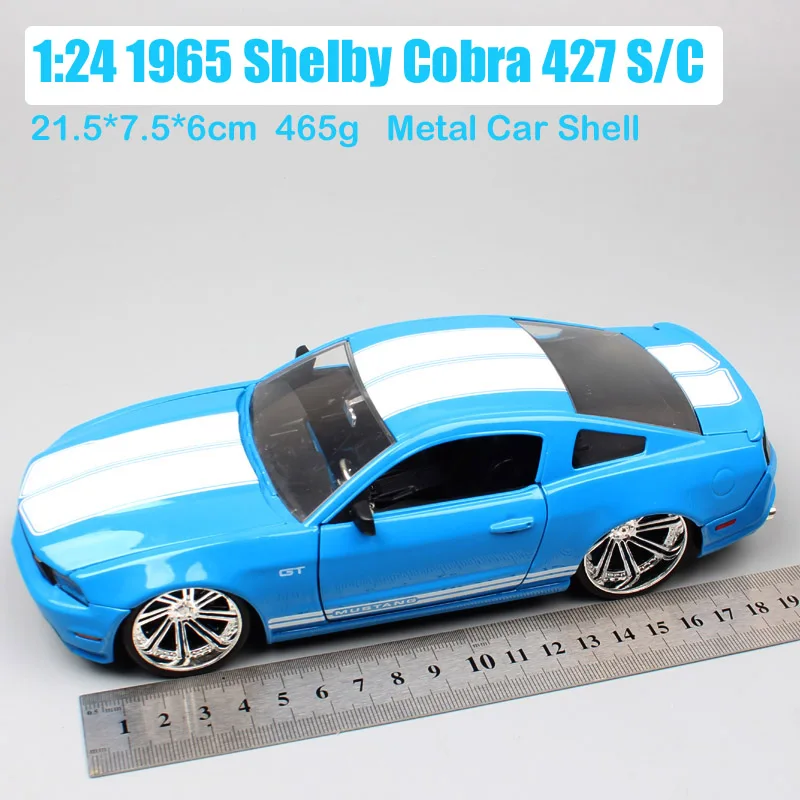 Jada big time muscle 1:24 scale classic 1965 Ford Shelby AC cobra 427 S/C GT racing Diecast Vehicle metal car models toy of kids