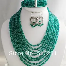 Привлекательный модный новейший кристалл ожерелье ювелирный набор No-448