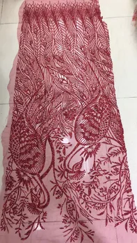 

beautiful french net lace fabric with glued glitter JRB-71407 on sale african tulle lace fabric for party dress
