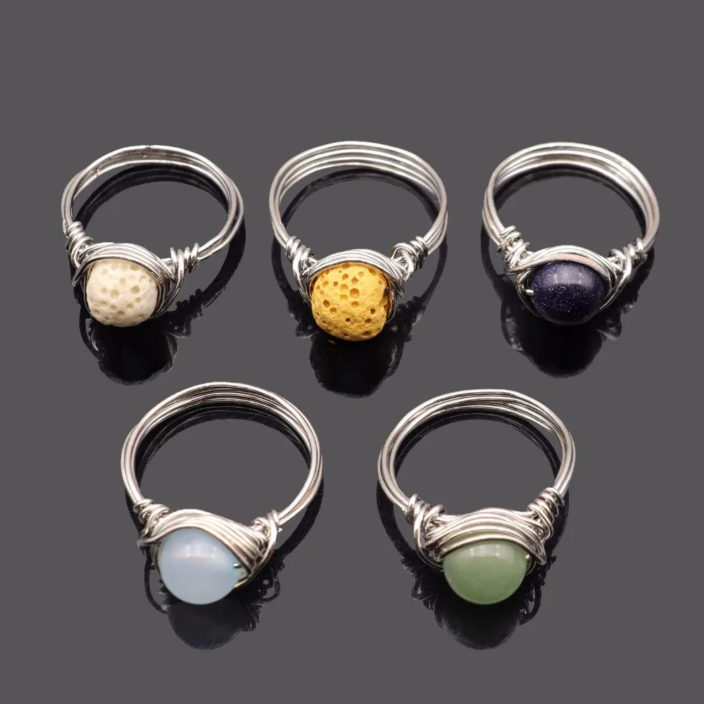 Us 2 51 35 Off Handmade Wire Wred Silver Color Plated Circle Rings Natural Amethysts Agates Quartz Stone Finger Party Women Jewelry In Us 2 51 35 Off Handmade Wire Wred Silver Color Plated Circle Rings Natural Amethysts Agates Quartz Stone Finger Party Women Jewelry In