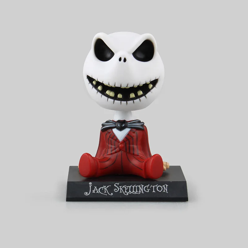 

Jack Skellington Tim Burton Animation The Nightmare Before Christmas Cute Bobble Head Dolls 4.5" Model Movie PVC Action Figure