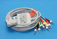 Schiller One-piece 10 Leads 12-Channel Electrocardiogram EKG Cable with Leadwires,for Biomed/Bionet/Kontron/Welch Allyn use for 11pin ge eagle solar dash tram datex ohmed ecg machine the 416035 001 cable ekg 10 lead the aha snap leadwires set
