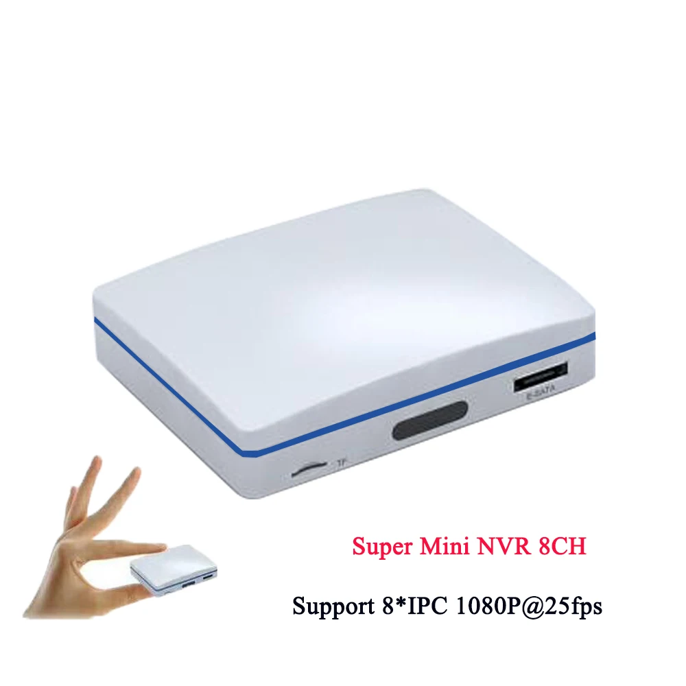 

JIVISION Super Mini NVR 8CH 1080P Security Receiver IP CCTV IP DVR Recorder ONVIF P2P for IP Camera system recording