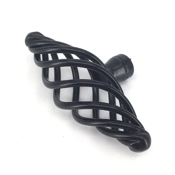 

Retro Antique Kitchen cabinet Door Knob Drawer Pull Handle Cupboard Wardrobe birdcage pull knobs Black
