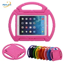 Новые детские 3D мультяшная ручка чехол для ipad Air 1 2 Мягкая пена EVA противоударный чехол с подставкой для ipad / 9,7 5/6+ Защитная пленка на экран+ стилус