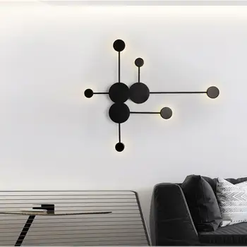 

led wall lamp simple living room wall light bedroom bedside lamp creative aisle hotel exhibition hall corridor lighting 220V