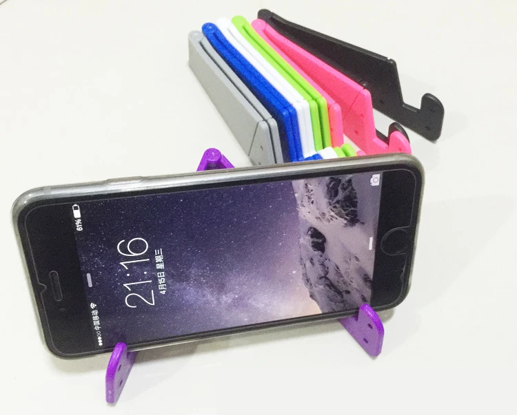 

2 Pieces V Type Creative Universal Folding Mobile Cell Phone Stand Holder Pad Stander Hands Free Tablet Adjustable Easy To Carry
