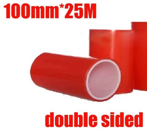 

1Roll 100mm*25m Red Double Sided Adhesive Tape Sticker For Phone LCD Screen