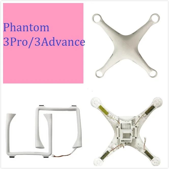 DJI Phantom 3 Pro/Advance корпус Верхняя Нижняя оболочка шасси для Phontom 3 P 3A Запчасти для ремонта жилья - Цвет: One Set