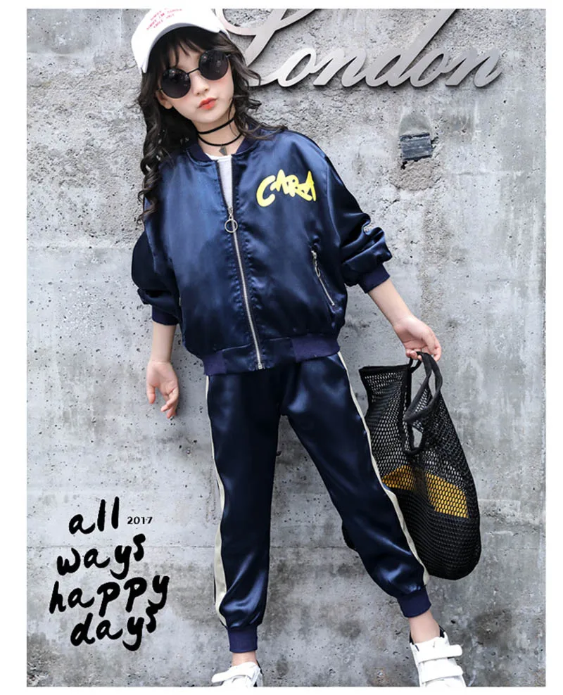 Autumn sports suit for girls Clothes Long Sleeve Kids Outfits Clothing Girl jacket + pants Set 2 PCS clothing for girls  (7)