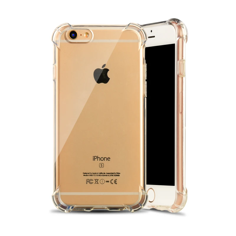 

HereCase Transparent TPU 3D Shockproof Thick Cases for iPhone X 8 7 6s 6 PlusCase Silicone Cover for iPhone 5 5s se phone bag