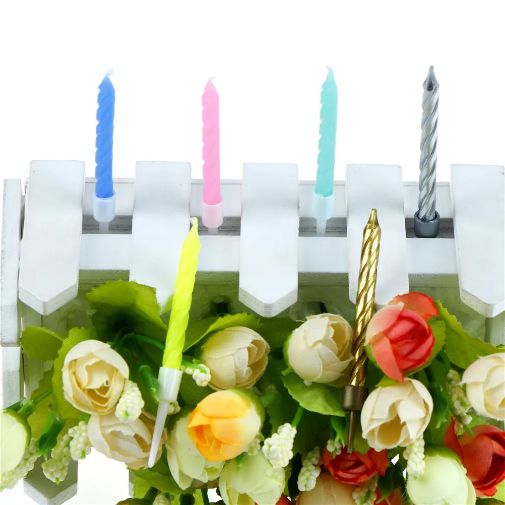 Buy 8*0.5cm 10pcs/lot Colorful Candles Crystal Thread