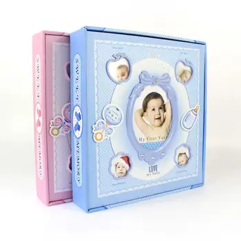

6" Baby Photo Album Cartoon Cute 120 Sheets Photo Journal Keepsake Journal For Baby