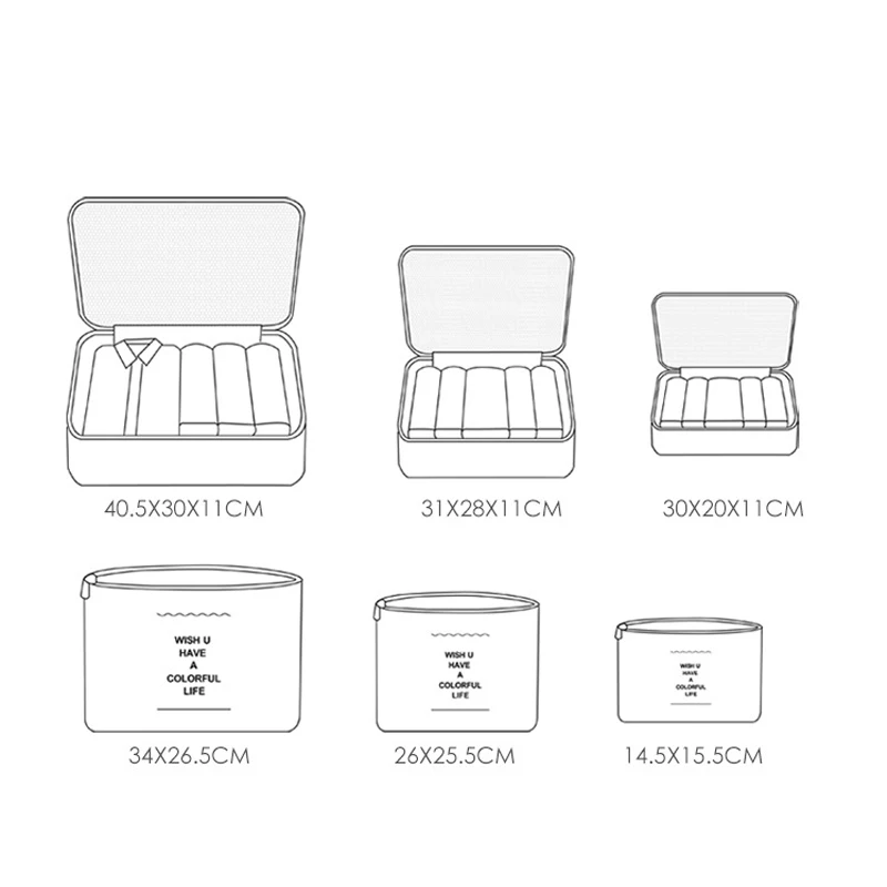 New Bag Bag Organizer 6PCS / Set High Quality Oxford Baggage Organizer In Travel Accessories New Bag Bag Organizer 6PCS / Set High Quality Oxford Baggage Organizer In Travel Accessories