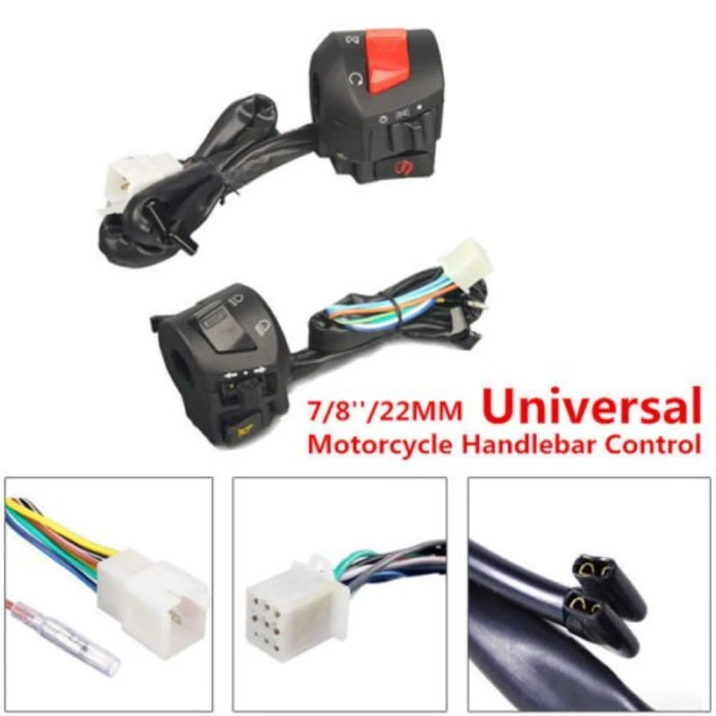 7/8'' 22MM Motorcycle Handlebar Horn Turn Signal Lamp Control Switch Wonderful