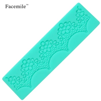 

Instant Fondant Silicone Lace Mold Impressing Mold Mat Fondant Gift Sugar Mould cooking tool Flower Decorating Baking Tool