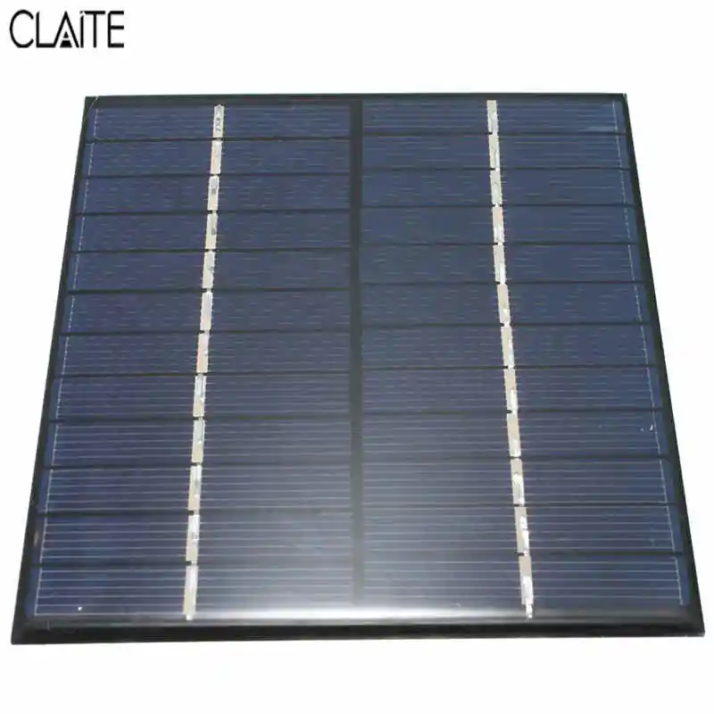 CLAITE 12V 2W 160mA Polycrystalline silicon Mini Solar Panel module Cell  For Charger DC Battery DIY 136x110mm Quality Wholesale