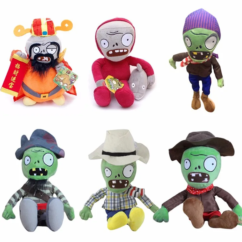 30 см Plant vs Zombie 2th плюшевый зомби игрушки PVZ мягкие куклы для детей подарки на