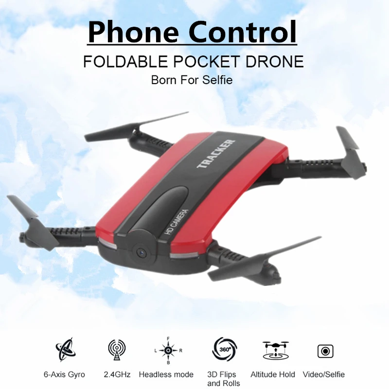 Selfie font b Drone b font With WIFI FPV Camera Foldable Pocket font b RC b