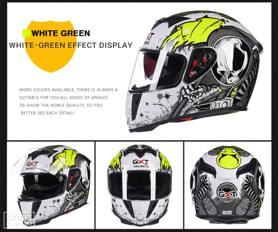 GXT шлем мотоциклетный анфас мото шлемы двойной козырек гоночный Кроссовый Шлем КАСКО модульный мотоциклетный шлем